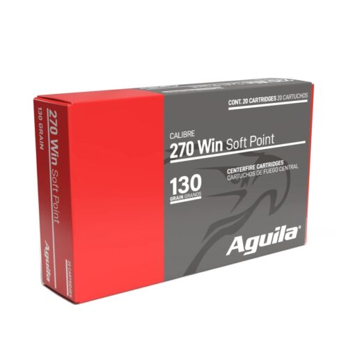 Aguila Ammunition .270 Win Rifle Ammo - 130 Grain | Soft Point | 20rd Box