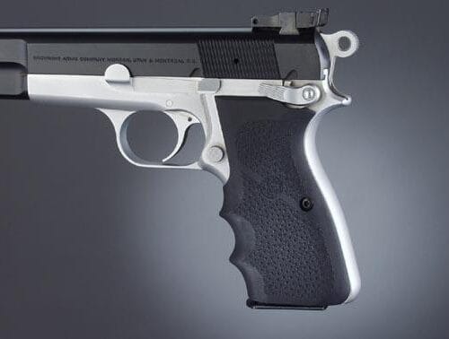 Hogue Browning Hi-Power Rubber Grips with Finger Grooves