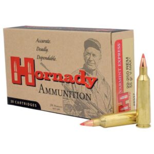 Hornady Varmint Express Rifle  Ammunition .22-250 Rem 55 gr V-MAX 3680 fps - 20/box