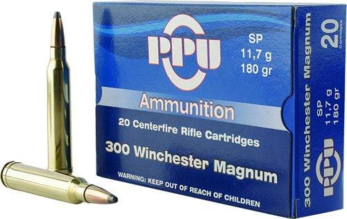 PPU Rifle Ammunition .300 Win Mag 180 gr SP 3250 fps 20/ct