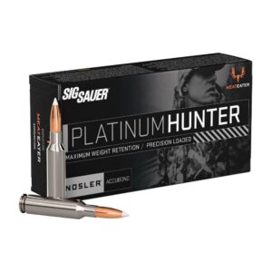 Sig Sauer Platinum Hunter Accubond Rifle Ammunition 6.5 Creedmoor 180gr PT 2266 fps 20/ct