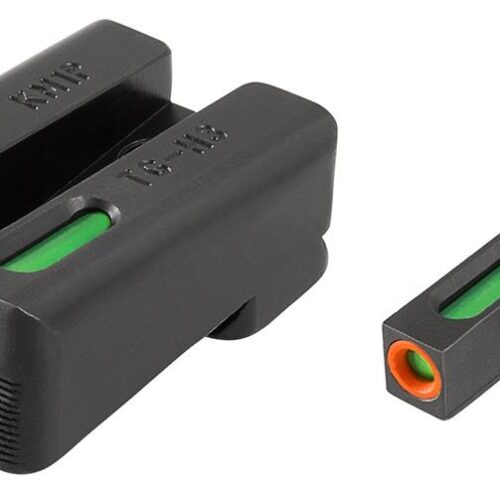 Truglo TFX Pro Tritium/Fiber-Optic Day/Night Sights Fit Kimber 1911 models w/ FIXED REAR SIGHT - Orange Outline Front/Rear Green