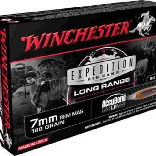 Winchester Expedition Big Game Long Range Rifle Ammunition 7mm Rem Mag 168 gr. PT 2900 fps 20/ct