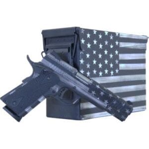 Citadel 1911 A-1 Flag Series with Ammo Can .45 Auto 8rd Magazine 5" Barrel Greyscale Flag Cerakote