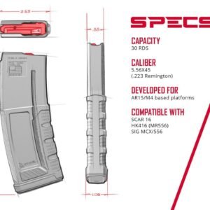THRiL USA 5.56x45mm Gray Polymer 30 Round Magazine