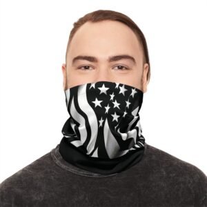 Patriotic Midweight Neck Gaiter - USA Flag Design, Ideal for Outdoor Adventures, Hunting, Sports Events, and Cold Weather Wear