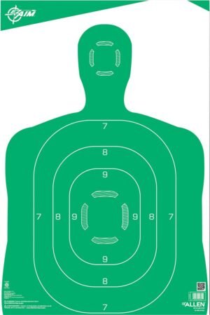 Allen EZ AIM Silhouette 12x18 Target Green- 10/ct
