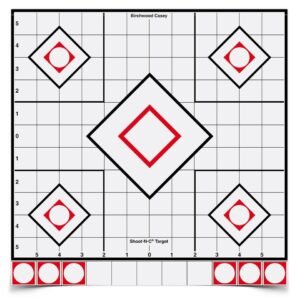 Birchwood Casey Shoot-N-C White/Black Sight-In Target - 5-12" Targets 55 Pasters