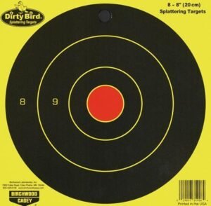 Birchwood Casey Dirty Bird Bulls-Eye Target - 8" Round 8/Pack