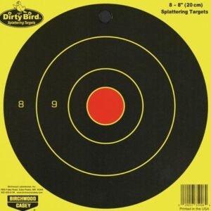 Birchwood Casey Dirty Bird Bulls-Eye Target - 8" Round 8/Pack