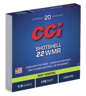 CCI Rimfire Shotshell Ammunition .22 WMR 1/8 oz #12 1000 fps 20/ct