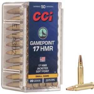 CCI .17 HMR GamePoint Rimfire Ammunition .17 HMR 20 gr JSP 2375 fps 50/ct