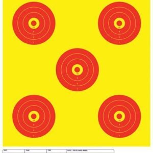 Champion Shotkeeper Targets Yellow & Red  5 Bull Large 12/Pack