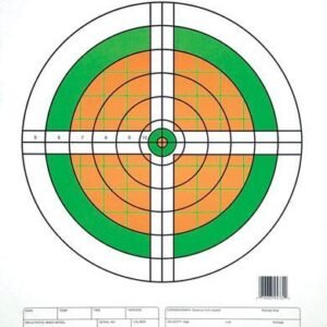 Champion Scorekeeper Targets - Fluorescent Orange & Green Bull - 100 yd. Small Bore Rifle (12-Pack)