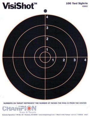 Champion VisiShot Targets 8" Bull's Eye Target - 8.5" X 11" 10/Pack