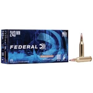 Federal Power-Shok Rifle Ammunition .243 Win 100 gr SP 2960 fps 20/ct