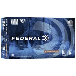 Federal Power-Shok Rifle Ammunition 7mm Mauser 140 gr SP 2660 fps - 20/ct