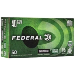 Federal Ballisticlean Frangible Handgun Ammunition .40 S&W 125gr RHT 1300 fps 50/ct