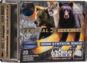 Federal Solid Core Handgun Ammunition 10mm Auto 200 gr TSJ 20/ct