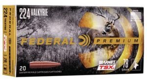 Federal Barnes Rifle Ammuniton .224 Valkyrie 78 gr TSX 20/ct