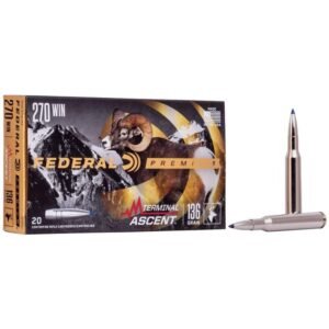 Federal Terminal Ascent Rifle Ammunition .270 Win 136 gr 3000 fps 20/ct