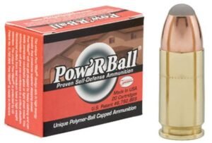 Glaser Pow'RBall Handgun Ammunition  9mm Luger (+P) 100 gr JHP 1475 fps 20/box