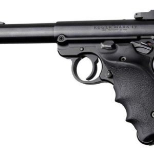 Hogue Ruger MKIV Rubber Grip with Finger Grooves and Right Hand Thumb Rest Black