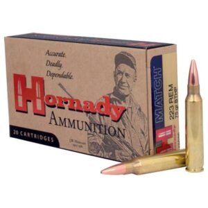 Hornady Match Rifle Ammunition .223 Rem 75 gr BTHP 2790 fps - 20/box