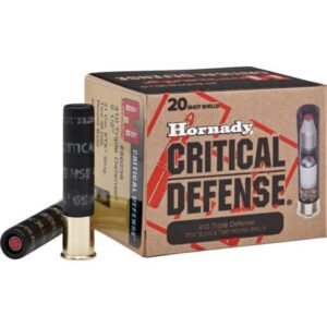 Hornady 410 Critical Defense Shotgun Ammunition - .410 ga -  2 1/2" -  1 slug 2 balls Slug - #000 - 750 fps - 20/box