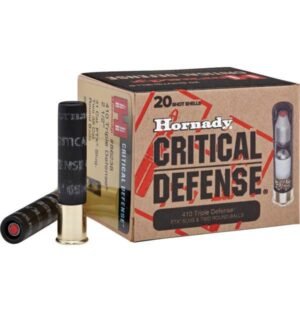 Hornady 410 Critical Defense Shotgun Ammunition - .410 ga -  2 1/2" -  1 slug 2 balls Slug - #000 - 750 fps - 20/box