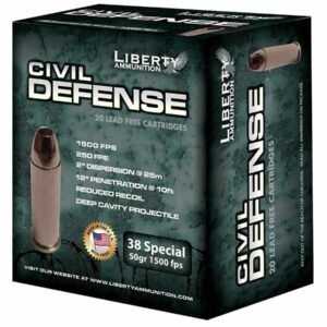Liberty Civil Defense Handgun Ammunition .38 Spl 50 gr SCHP 1500 fps 20/ct
