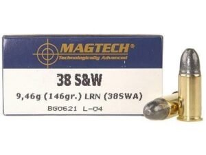 MagTech Handgun Ammunition .38 S&W 146 gr LRN 686 fps 50/box