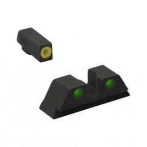 Meprolight ML41770 Hyper-Bright Yellow Ring Front/Green Rear Sights for S&W M&P Shield Shield Plus (Not EZ Models)