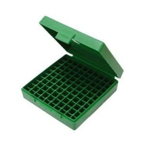 MTM 100rd Flip Top Ammunition Box for 9mm Luger 380 Auto Green