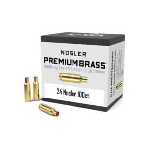 Nosler Unprimed Brass Rifle Cartridge Cases .24 Nosler 100/ct