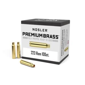 Nosler Unprimed Brass Rifle Cartridge Cases .223 Rem 100/ct