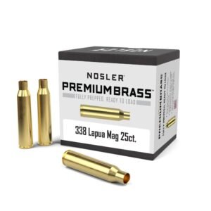 Nosler Unprimed Brass Rifle Cartridge Cases .338 Lapua 25/ct
