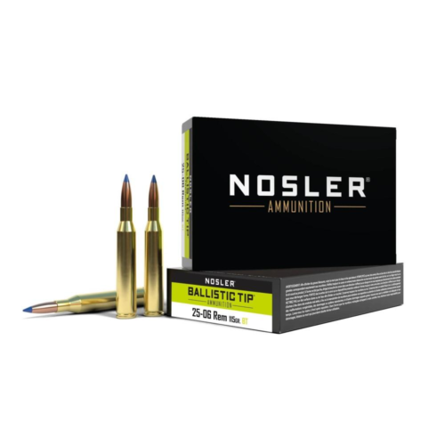 Nosler Ballistic Tip Hunting Rifle Ammunition .25-06 Rem 115gr PT 3000 20/ct