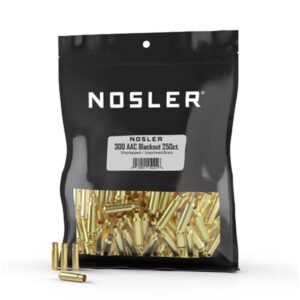 Nosler Unprimed Unprepped Brass Rifle Cartridge Cases .300 AAC Blackout 250/ct (BULK)