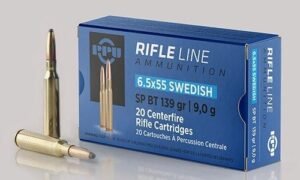 PPU Rifle Ammunition 6.5x55mm Swedish 139 gr SP 2540 fps - 20/ct