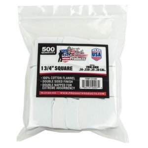 Pro-Shot 1 3/4" Square 100% Cotton Patches 500/ct