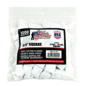 Pro-Shot 3/4" Square 100% Cotton Patches 1000/ct