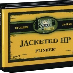 Speer Plinker Jacketed Rifle Bullet .22 Hornet .224" 33 gr Hornet JHP 100/ct