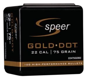 Speer Gold Dot Component Rifle Bullets .224 cal .224" 75 gr GOLD DOT SP - 100/Box