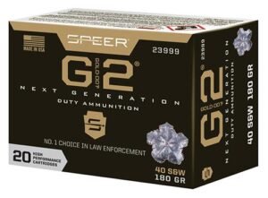 Speer Gold Dot Handgun Ammunition 40 S&W 180gr G2 1015 fps 20/ct