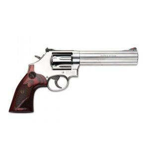 Smith & Wesson Model 686 Plus Deluxe Handgun .357 Mag 7rd Capacity 6" Barrel Silver with Wood Grip