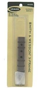 Weaver 1-Piece Pistol Mount Scope Base - NIckel - S&W X-Frame