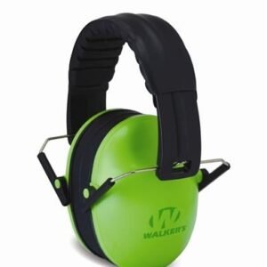 Walker's Game Kids Folding Passive Ear Muffs-Lime Green