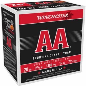 Winchester AA Super Sport 20 ga 2-3/4" 3 dr 7/8 oz #7.5 1300 fps - 25/ct