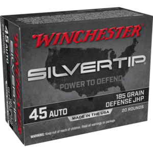 Winchester Silvertip Handgun Ammunition .45 ACP 185 gr. JHP 1000 fps 20/ct